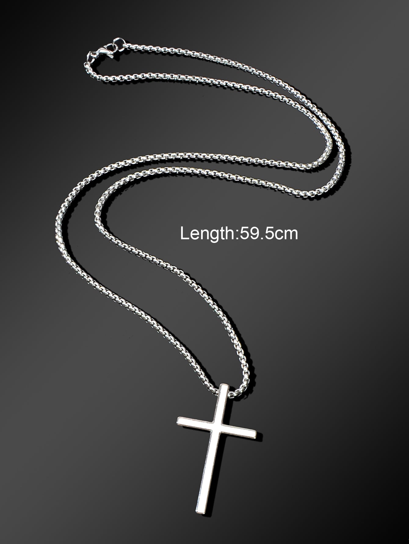 Culture Vault Cross Pendant Long Chain Necklace
