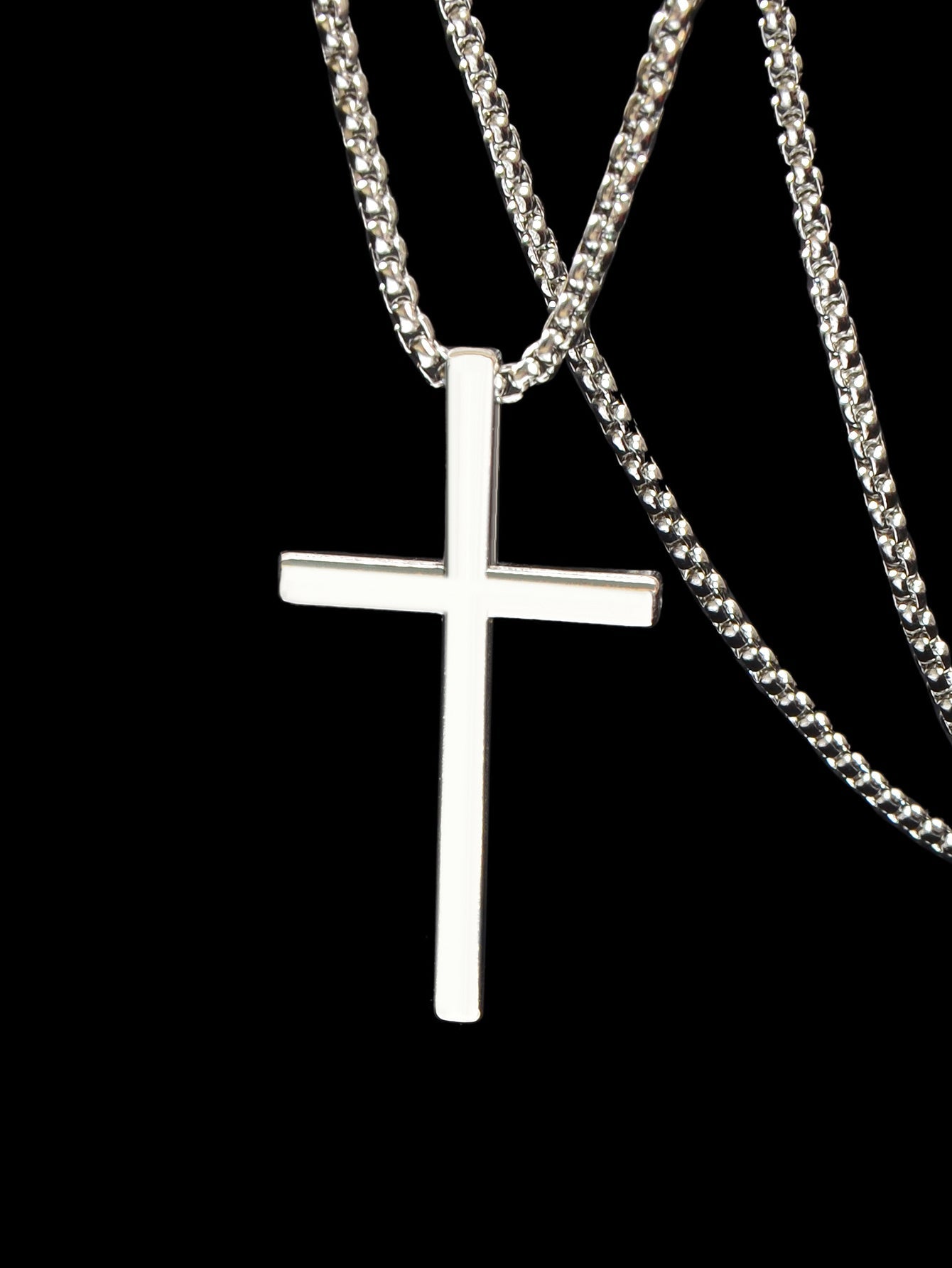 Culture Vault Cross Pendant Long Chain Necklace