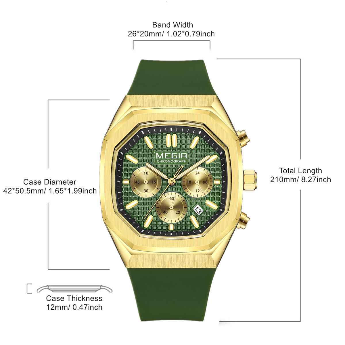 Culture Vault Men's Sport Military Wristwatch