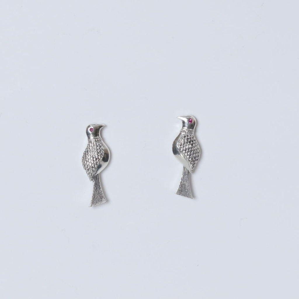 Culture Vault Carved Bird Drop Earrings