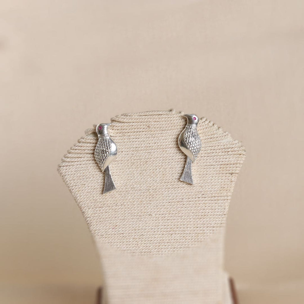 Culture Vault Carved Bird Drop Earrings