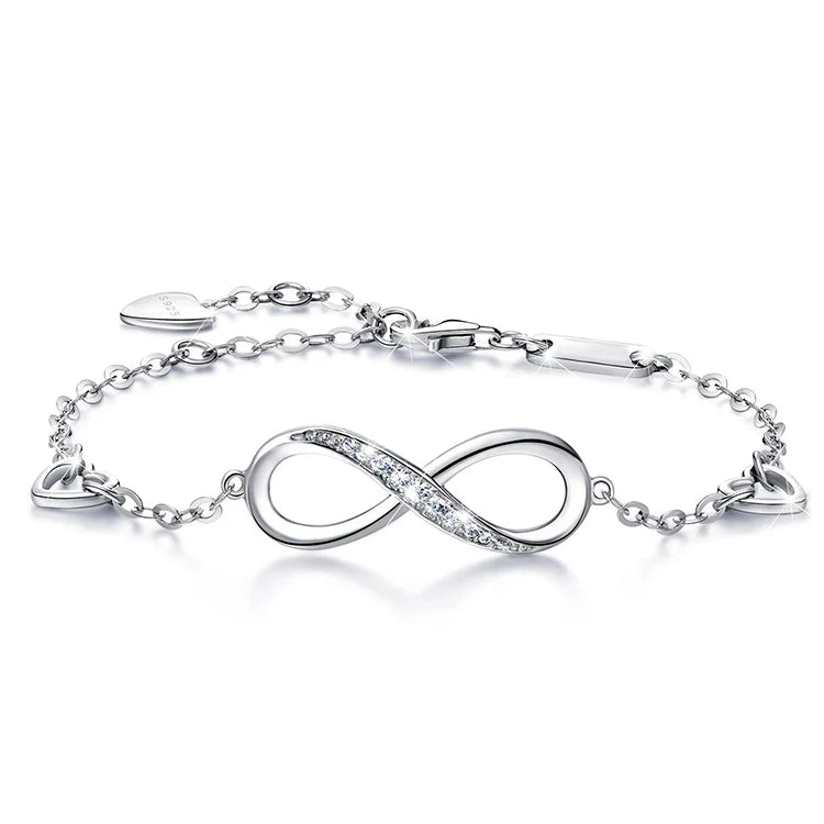 Culture Vault 925 Sterling Silver Infinity Bracelet