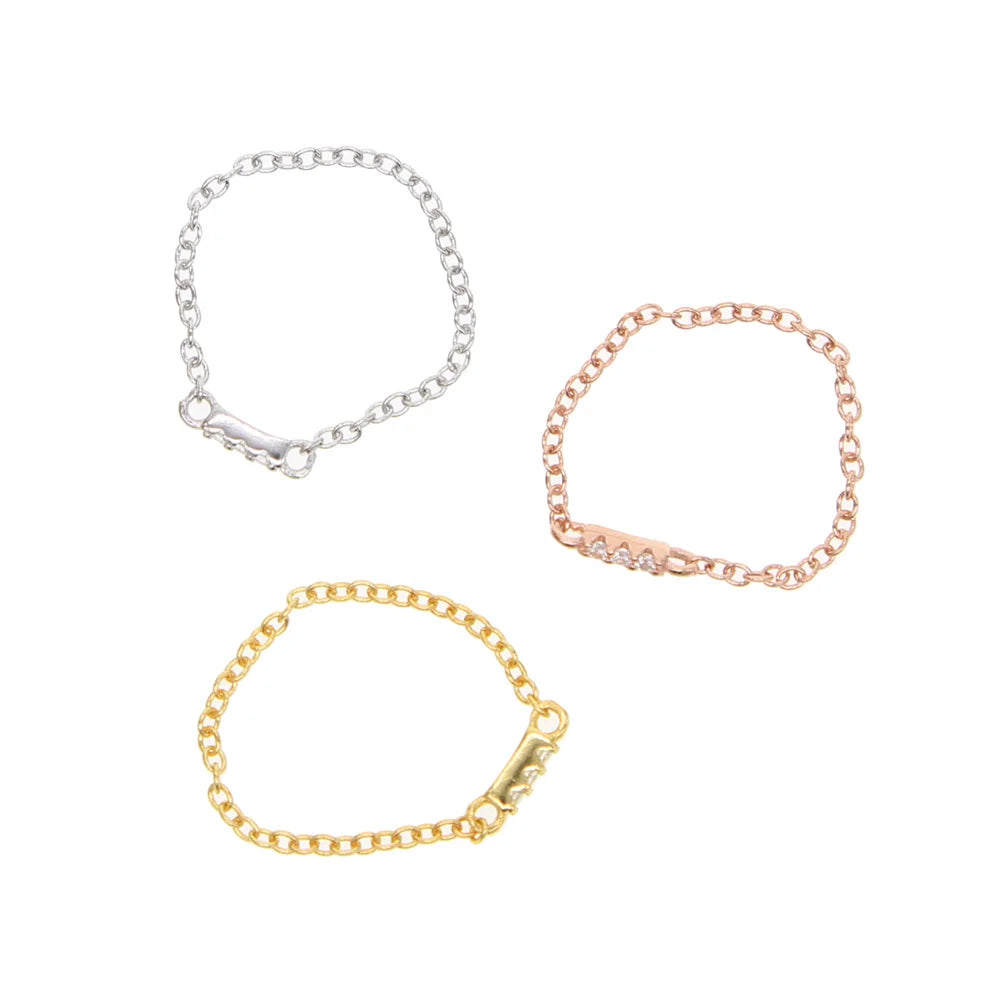 Culture Vault Bezel CZ Chain Ring
