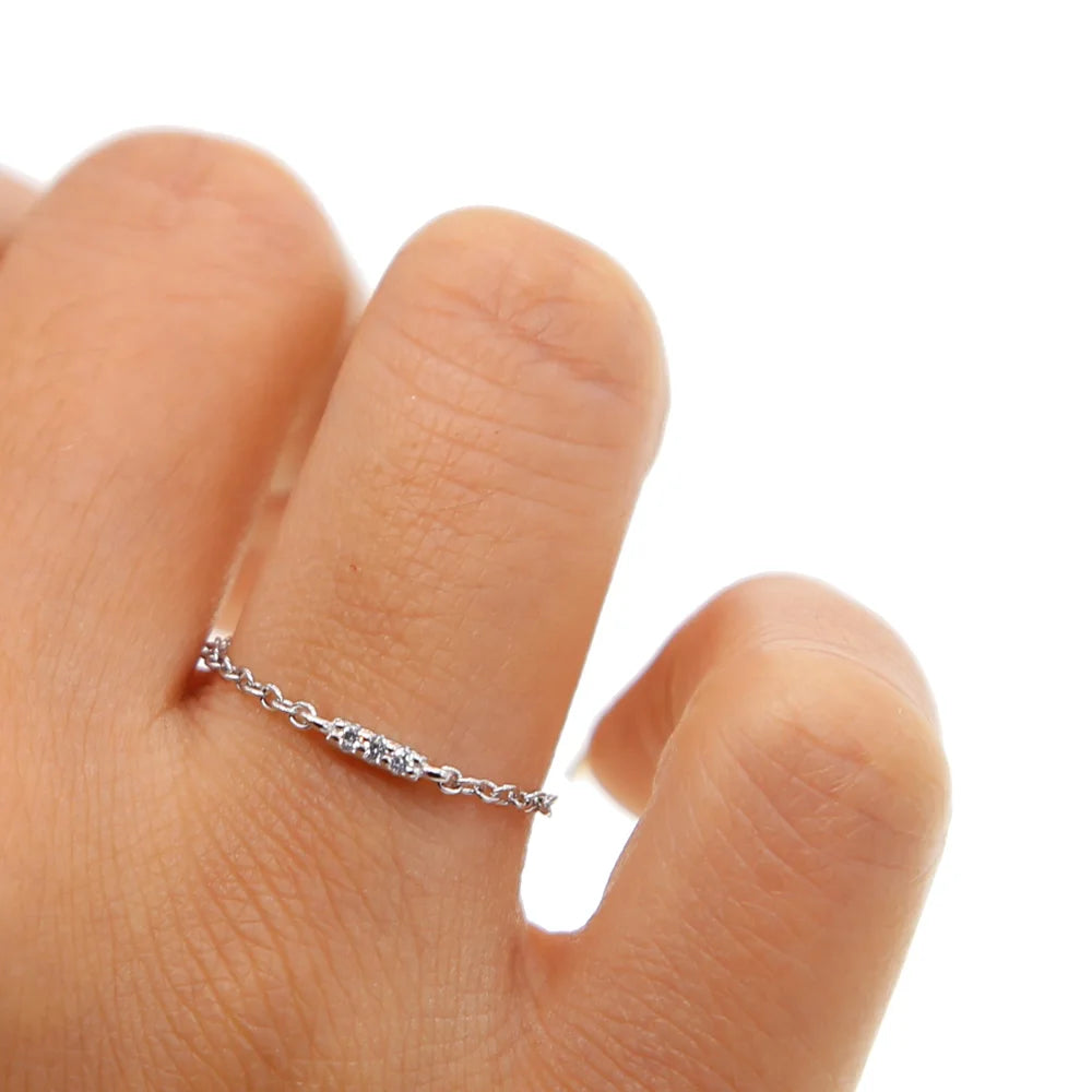 Culture Vault Bezel CZ Chain Ring