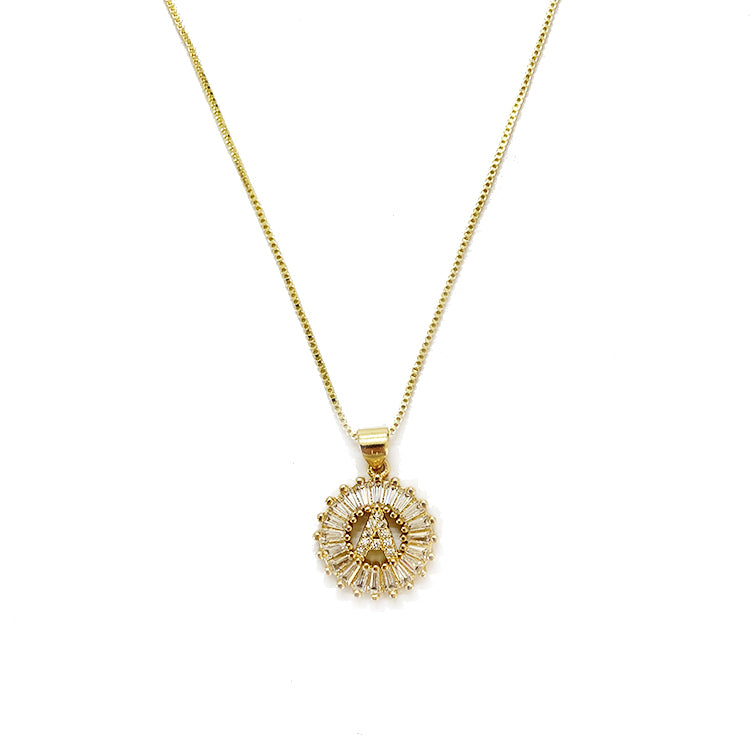 Culture Vault Zircon Initial Pendant Necklace