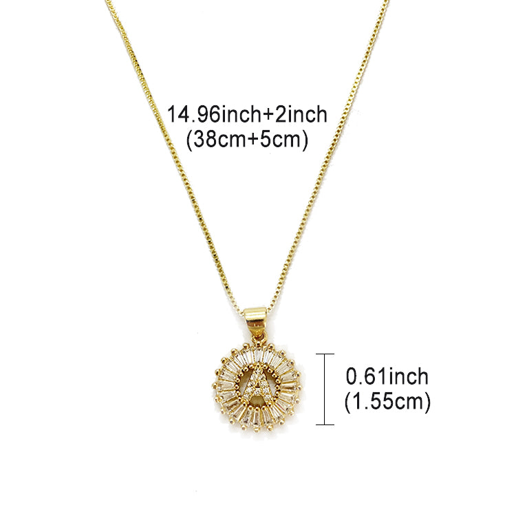 Culture Vault Zircon Initial Pendant Necklace