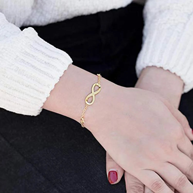 Culture Vault 925 Sterling Silver Infinity Bracelet