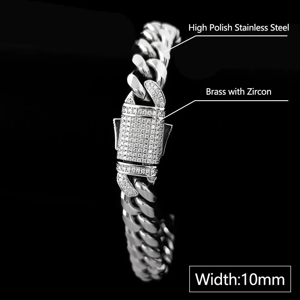 Culture Vault Gold CZ Cuban Link Bracelet