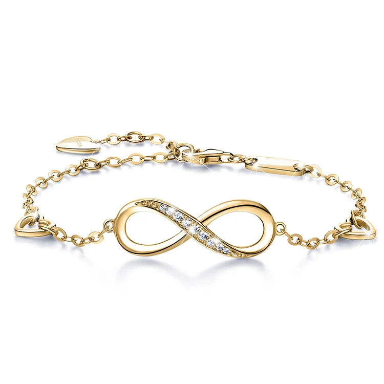 Culture Vault 925 Sterling Silver Infinity Bracelet