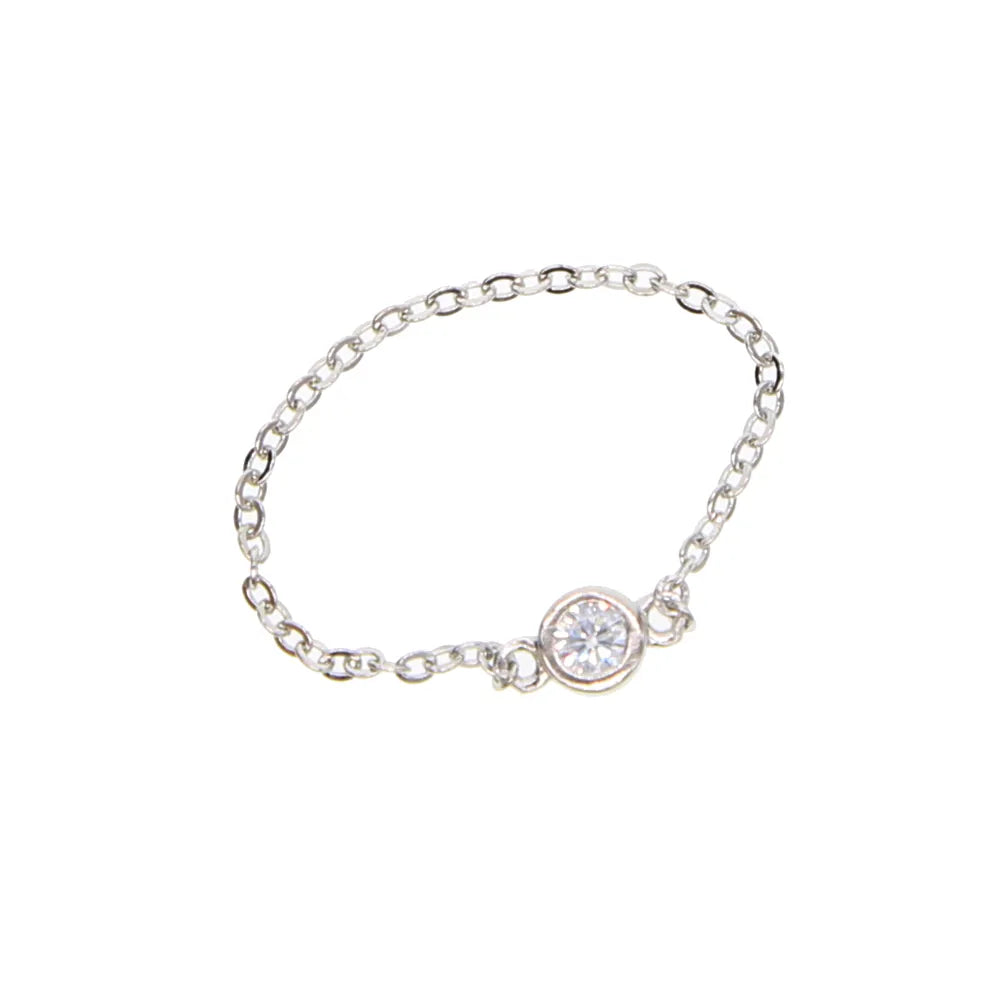 Culture Vault Bezel CZ Chain Ring