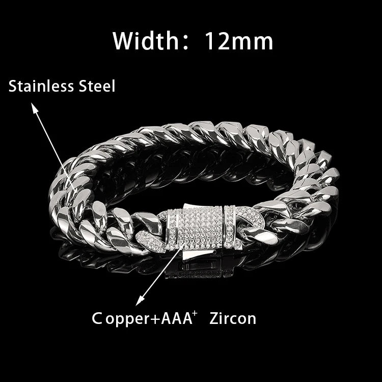 Culture Vault Gold CZ Cuban Link Bracelet