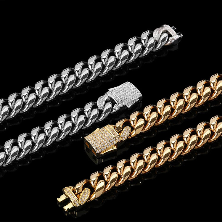 Culture Vault Gold CZ Cuban Link Bracelet