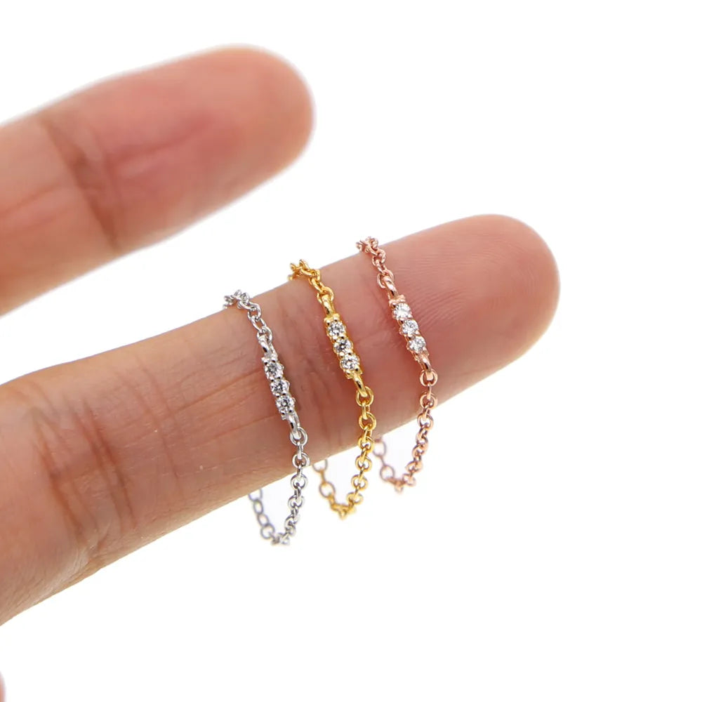 Culture Vault Bezel CZ Chain Ring