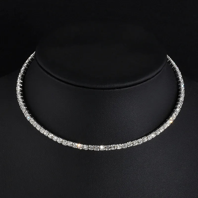 Culture Vault Luxe Pearl Rhinestone Choker Necklace