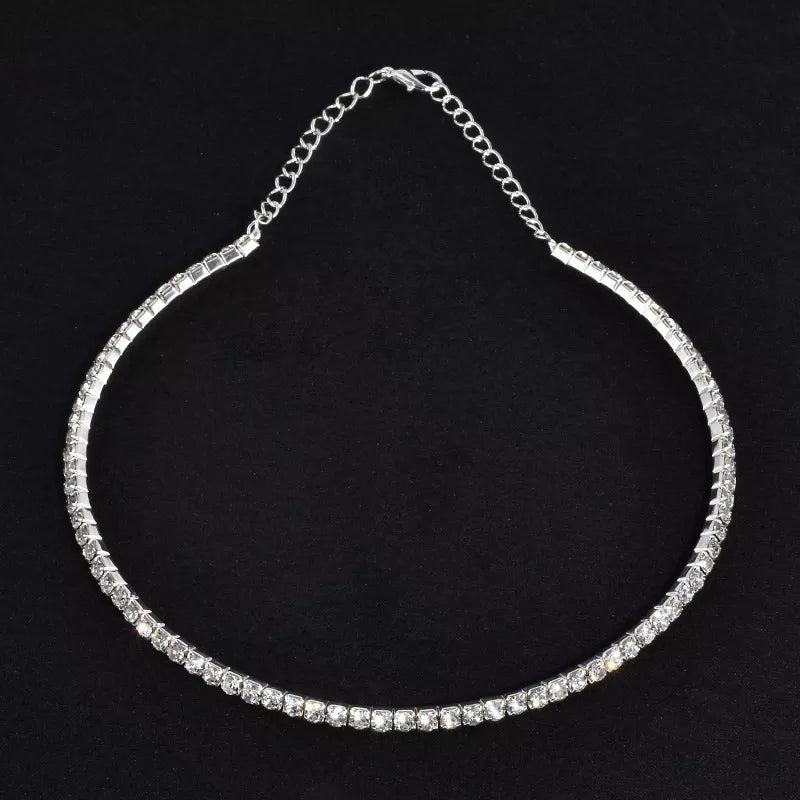 Culture Vault Luxe Pearl Rhinestone Choker Necklace