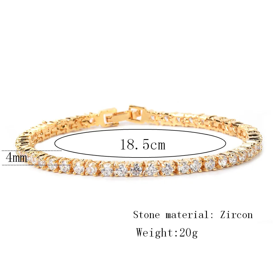 Culture Vault Bubble Letter Tennis Bracelet