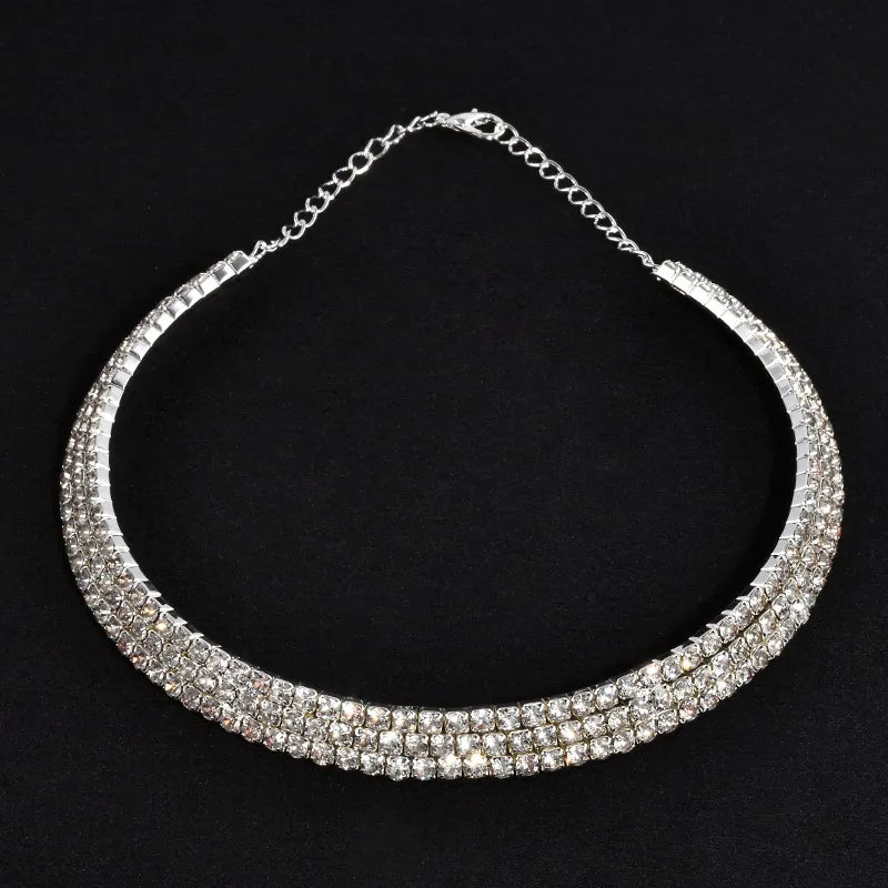 Culture Vault Luxe Pearl Rhinestone Choker Necklace