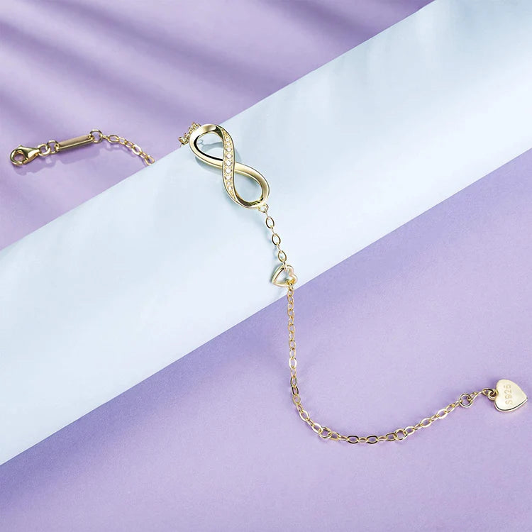 Culture Vault 925 Sterling Silver Infinity Bracelet