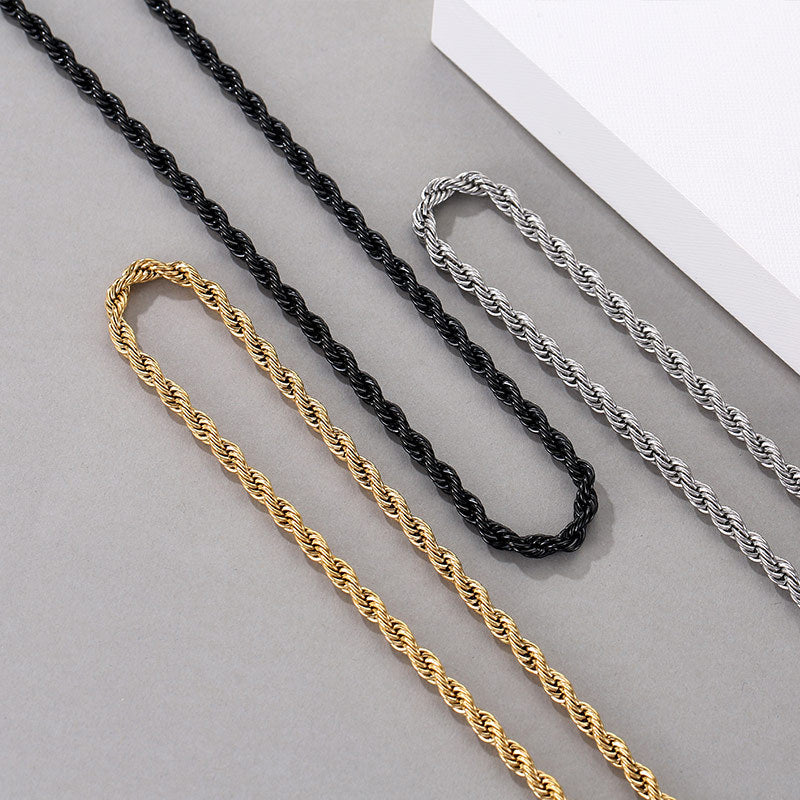 Culture Vault Twist Rope Chain Necklace