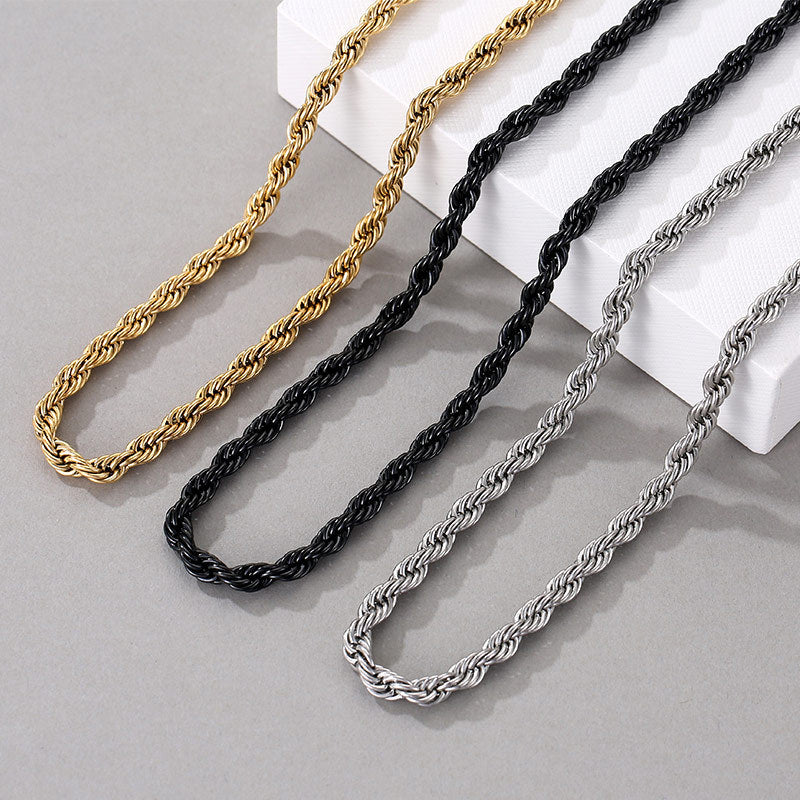Culture Vault Twist Rope Chain Necklace