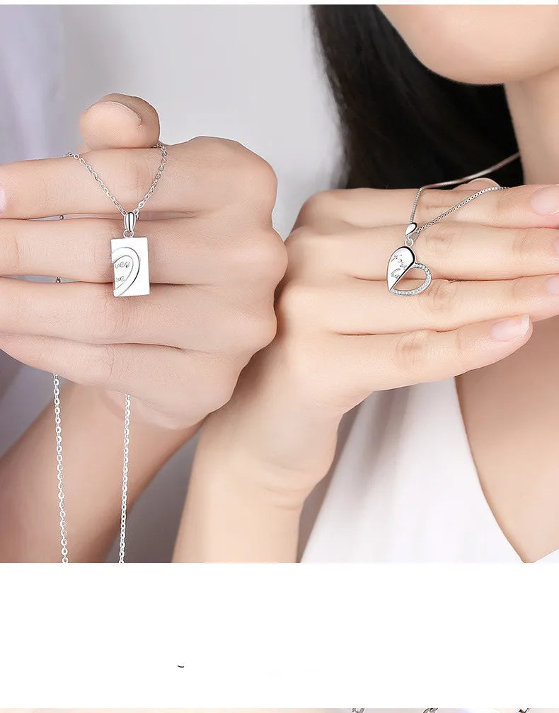 Culture Vault Elegant Heart Couple Necklace