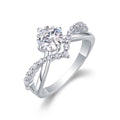 Culture Vault 1CT VVS1 Moissanite Round Brilliant Engagement Ring