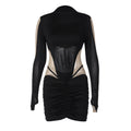 Culture Vault Mesh Patchwork Bodycon Dress