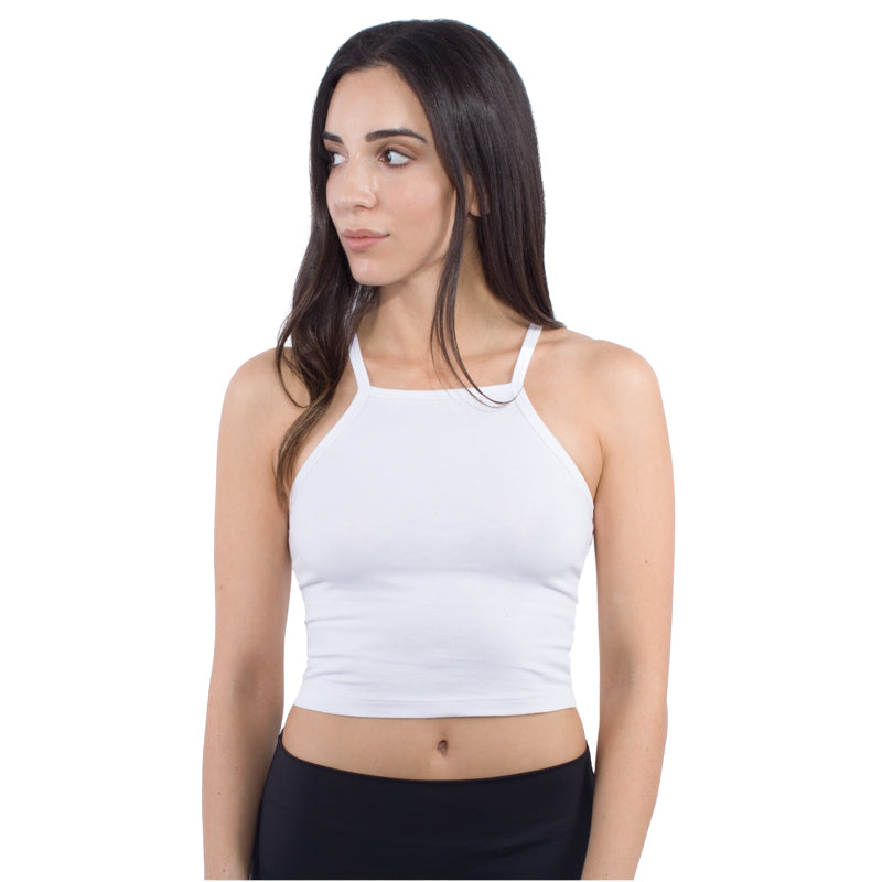 Culture Vault Women's Cropped Halter Top