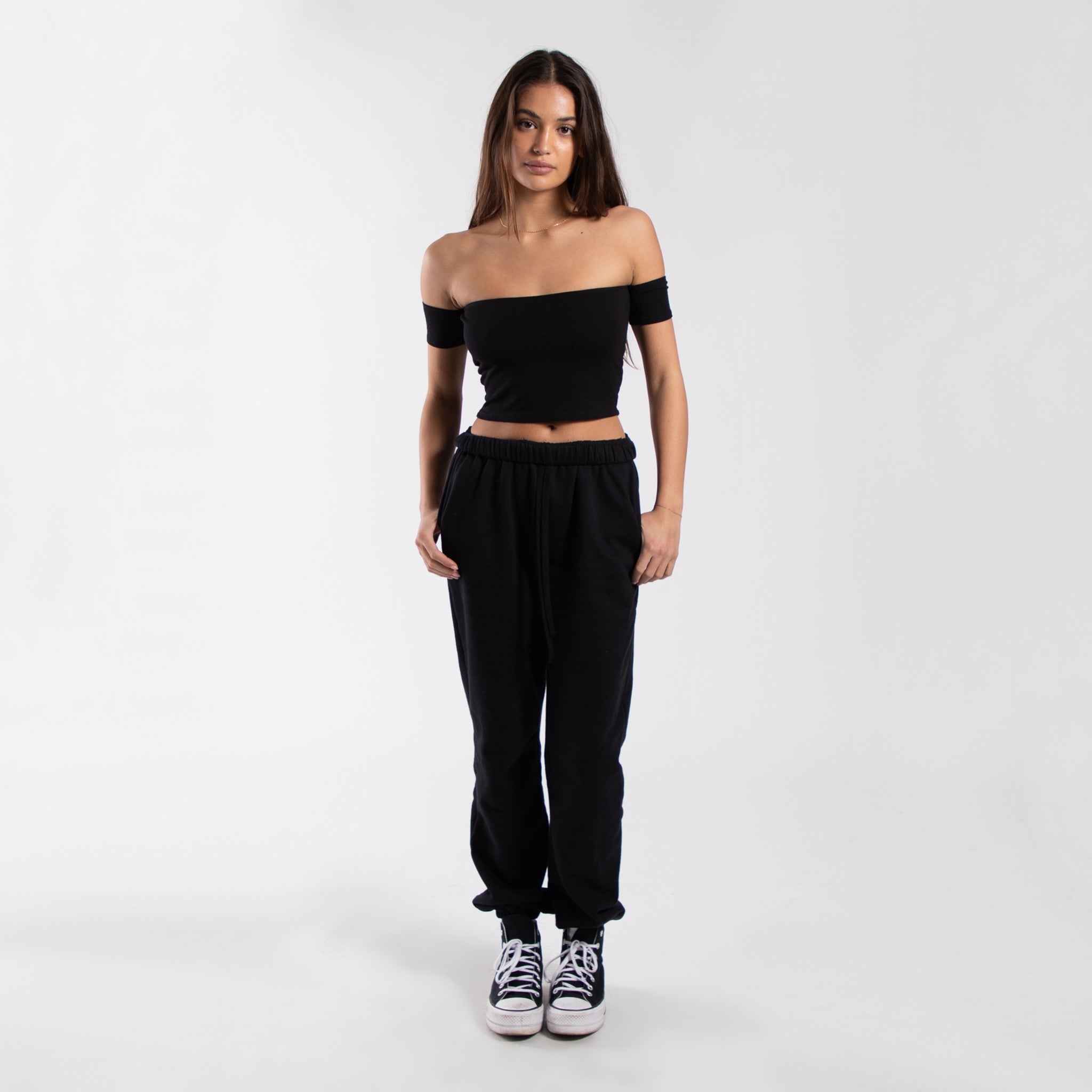 Culture Vault Women's Off Shoulder Cropped Tee