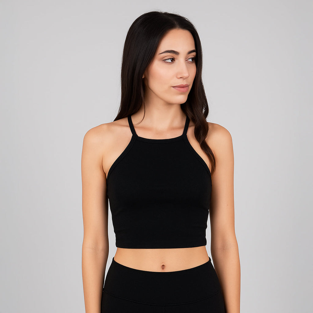 Culture Vault Women's Cropped Halter Top
