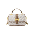 Culture Vault White Quilted Leather Satchel Bag